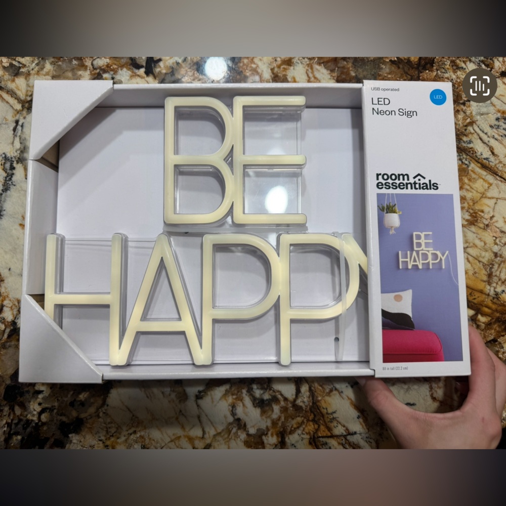***SOLD****BE HAPPY LED neon sign